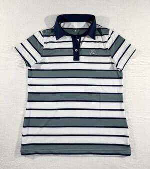 Rhoback Women's Striped Performance Polo Shirt Size Small
